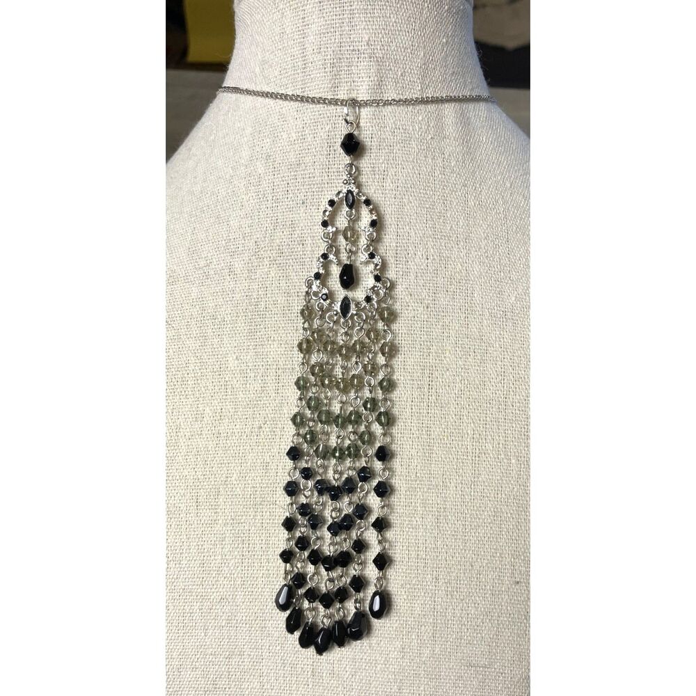 Beaded dangle statement choker